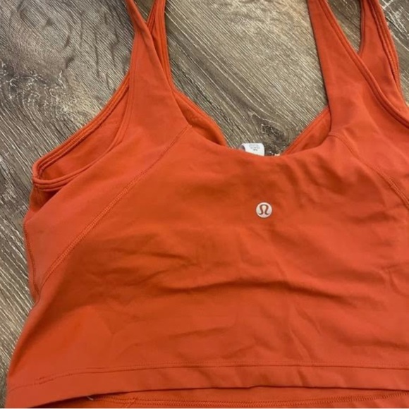 🍋🧡🍊NEW- Lululemon Alian high neck tank top in canyon orange - Picture 9 of 17